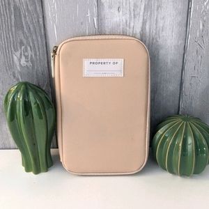 Indigo makeup brush pouch - pink peach